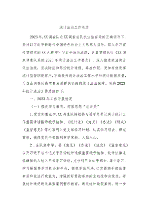 统计法治工作总结.docx