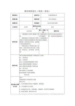 综合布线技术教案项目8进线间和建筑群子系统的设计与实施（8学时）.docx