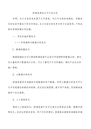 跨境电商技术可行性分析.docx