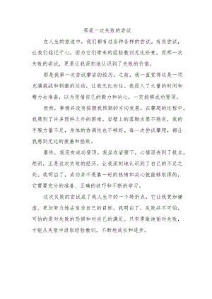 那是一次失败的尝试例文,不少于450字左右.docx