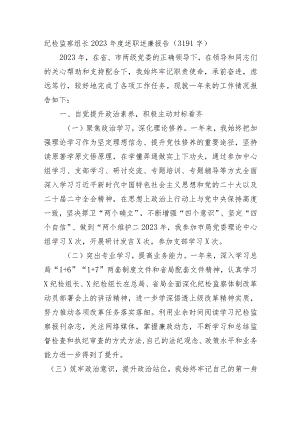 纪检监察组长2023年度述职述廉报告.docx