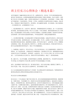 班主任实习心得体会(精选5篇).docx