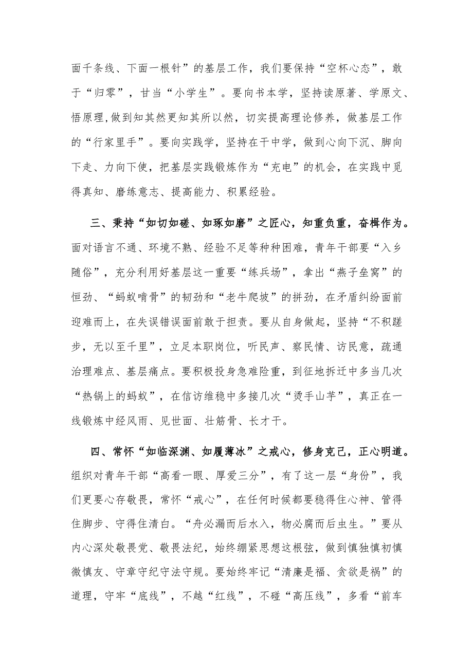 研讨发言：青年当涵养“四心”担当实干争做新时代赶考人.docx_第2页