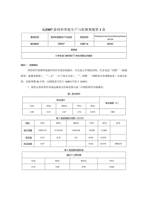 （全国职业技能比赛：高职）GZ007新材料智能生产与检测赛题第1套.docx