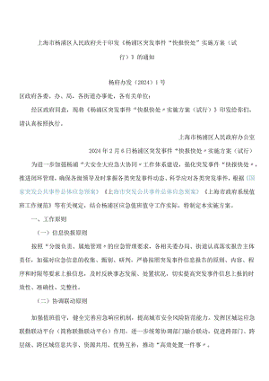《杨浦区突发事件“快报快处”实施方案(试行)》.docx
