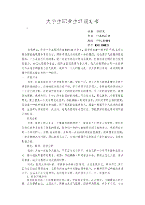计算机专业的职业生涯规划书范文.docx