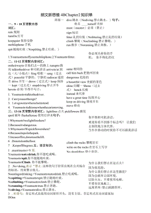 朗文新思维-4B-Chapter-2-Rules-in-fun-places-知识单.docx