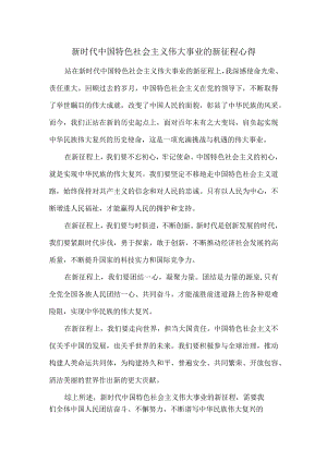 新时代中国特色社会主义伟大事业的新征程心得.docx