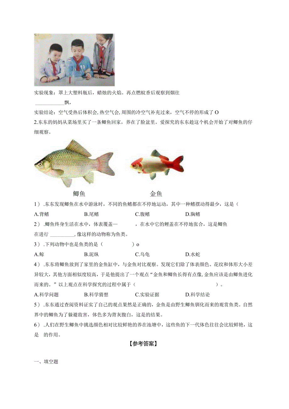 期中(试卷)青岛版科学四年级上册期中检测E卷.docx_第3页