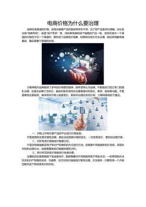 电商价格为什么要治理.docx