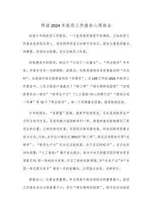 研读2024年政府工作报告心得体会.docx