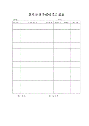 隐患排查治理情况月报表.docx