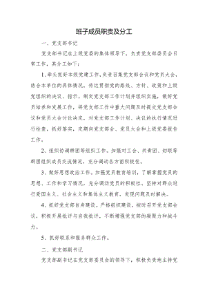 班子成员职责及分工.docx