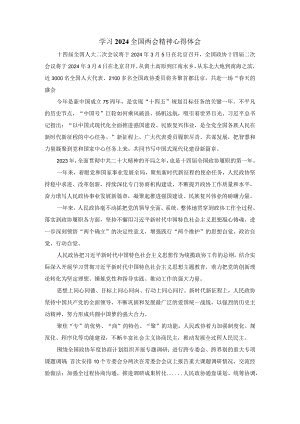 2024学习全国两会精神心得体会03.docx