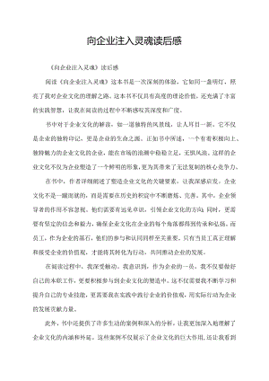 向企业注入灵魂读后感.docx