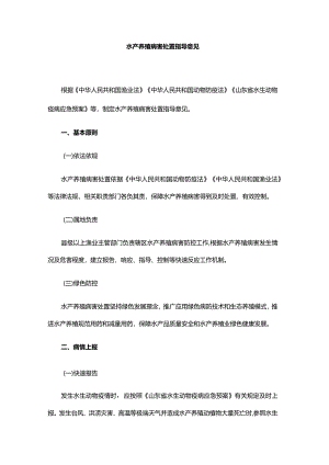 山东水产养殖病害处置指导意见.docx
