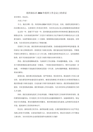 组织部长在2024年组织工作会议上的讲话.docx