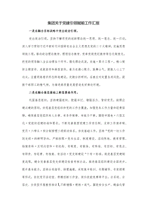 集团关于党建引领赋能工作汇报.docx
