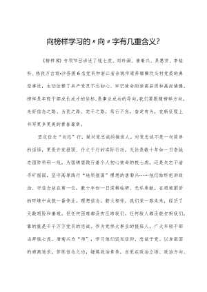 榜样8学习体会：向榜样学习的“向”字有几重含义？.docx