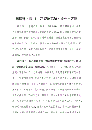 榜样8学习体会：观榜样“高山”之姿琢党员“原石”之髓.docx