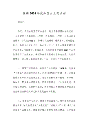 在镇2024年度务虚会上的讲话.docx