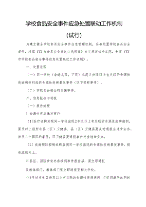 学校食品安全事件应急处置联动工作机制.docx
