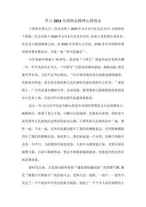 学习2024全国两会精神心得体会1.docx