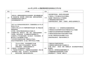 教育局2024年上半年安全和综治工作计划表.docx