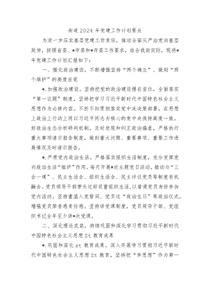 街道2024年党建工作计划要点.docx