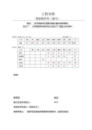 钢筋配料单封面(参考模板).docx