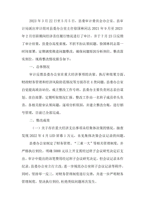 办公室关于审计反馈问题整改的情况报告.docx