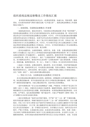 组织系统巡视巡察整改工作情况汇报.docx
