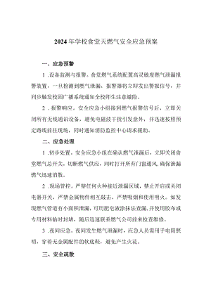 2024年学校食堂天燃气安全应急预案.docx