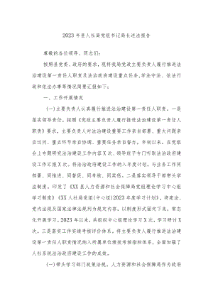 2023年县人社局党组书记局长述法报告.docx