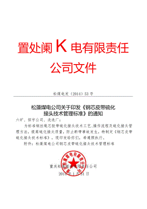松藻煤电公司钢芯皮带硫化接头技术管理规范.docx