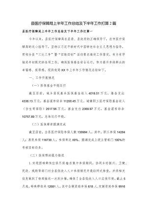县医疗保障局上半年工作总结及下半年工作打算2篇.docx