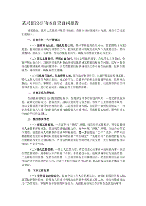 某局招投标领域自查自纠报告.docx