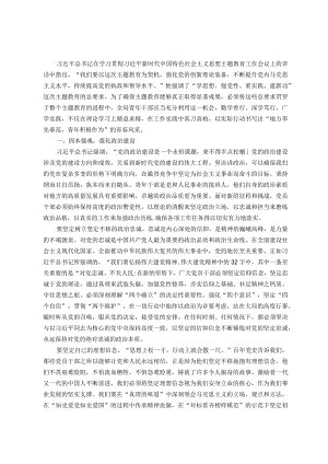 党课：贯彻主题教育精神扬青年风采谱无悔青春.docx