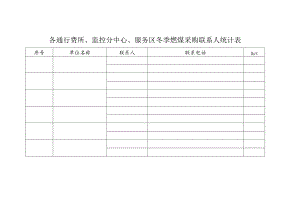 各通行费所、监控分中心、服务区冬季燃煤采购联系人统计表.docx