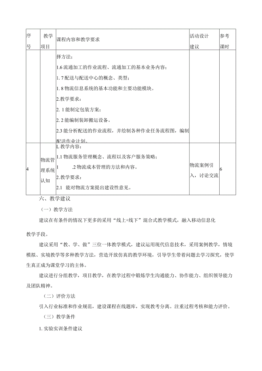 《现代物流管理》课程标准.docx_第3页