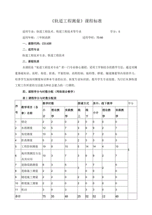 《轨道工程测量》课程标准.docx