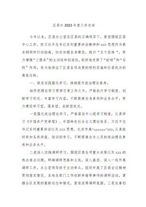 区委办2023年度工作总结.docx