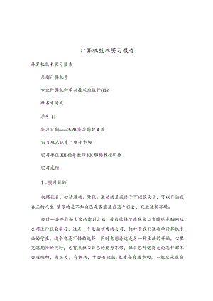 计算机技术实习报告.docx