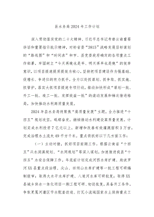 县水务局2024年工作计划.docx