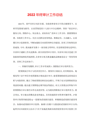 2022年终审计工作总结.docx