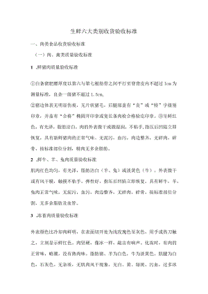 生鲜六大类别收货验收标准.docx