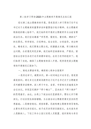 第二批学习贯彻2023年主题教育开展情况总结汇报.docx