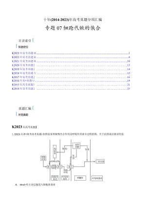 专题07 细胞代谢的综合（原卷版）.docx