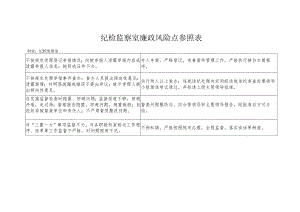 纪检监察室廉政风险点参照表.docx