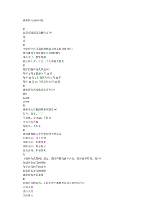 森林防火知识问卷.docx